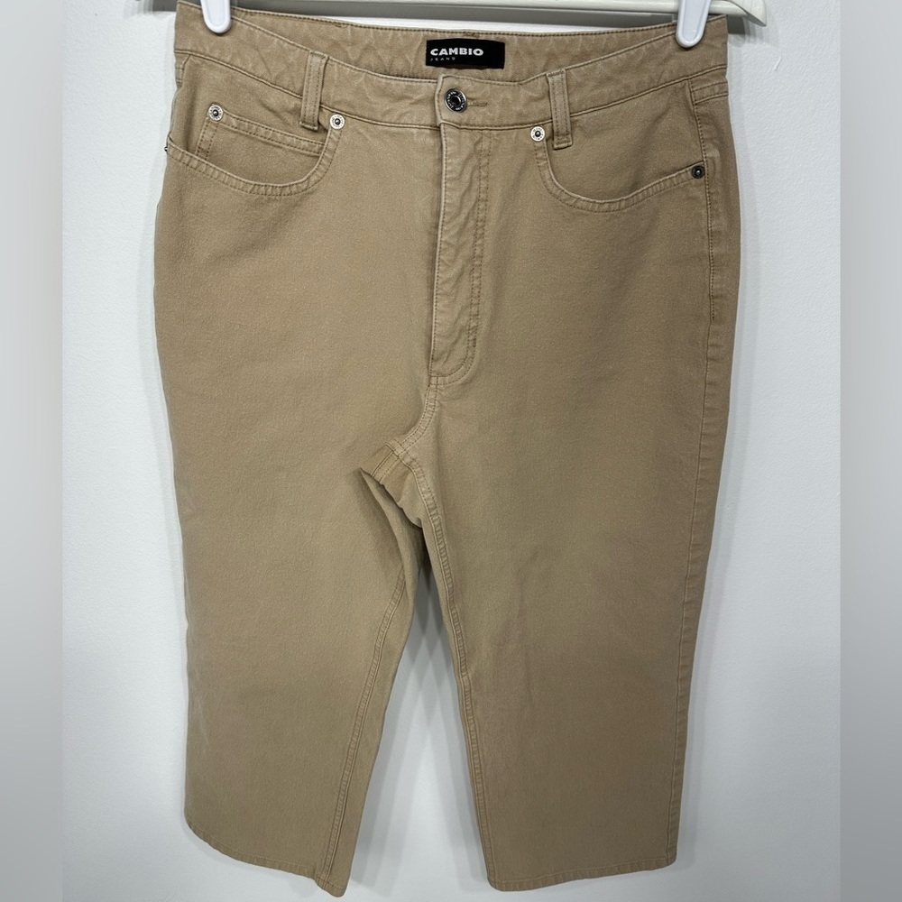 Cambio crop jeans tan size 12